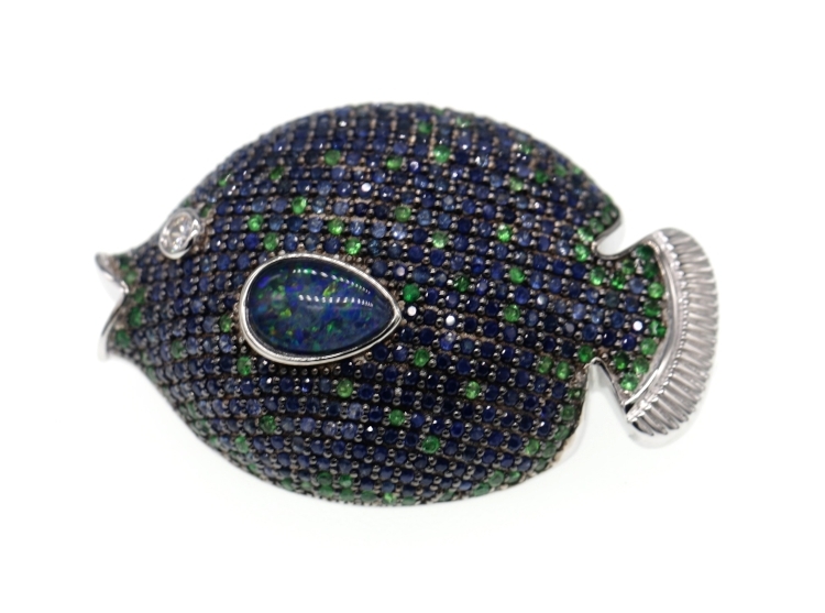 Брошка-кулон Rubies and Sapphires BRSK732OP